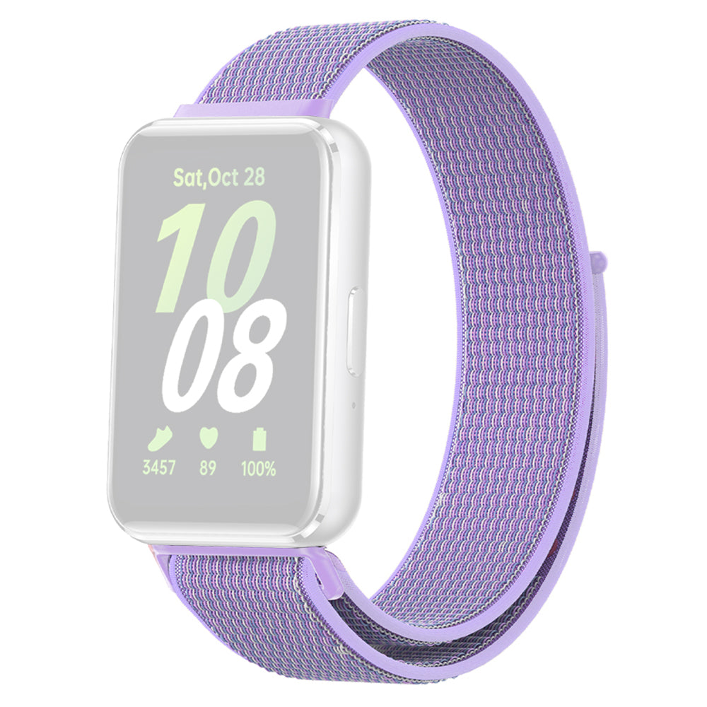 For Samsung Galaxy Fit3 Replacement Strap Braided Nylon Smart Watch Band - Purple For Samsung Galaxy Fit3 Replacement Strap Braided Nylon Smart Watch Band - Purple
